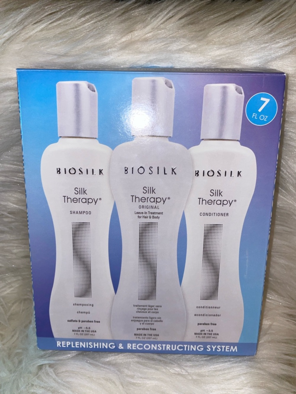 Biosilk Silk Therapy 3pc Set Shampoo Conditioner Leave-In Treatment 7oz NEW